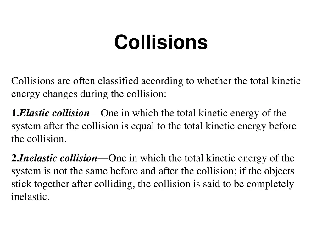 collisions