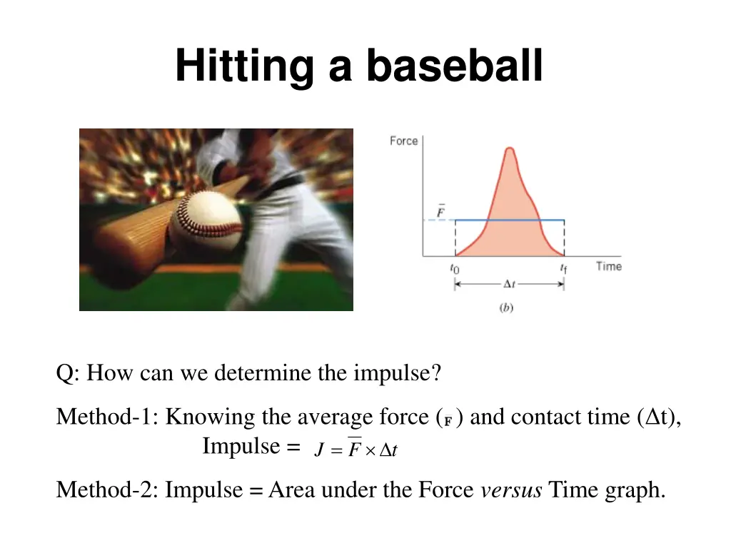 hitting a baseball