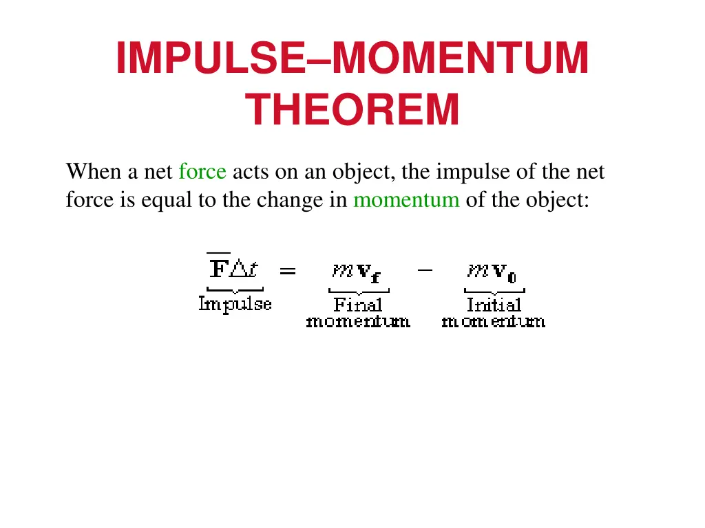 impulse momentum theorem