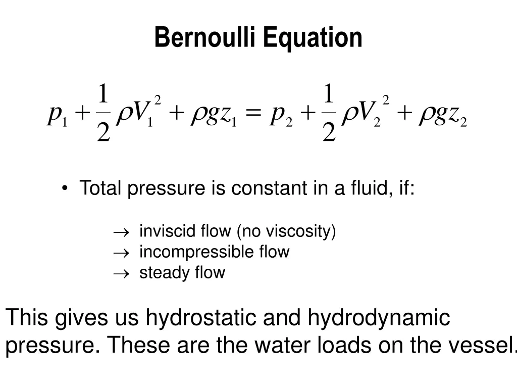 bernoulli equation