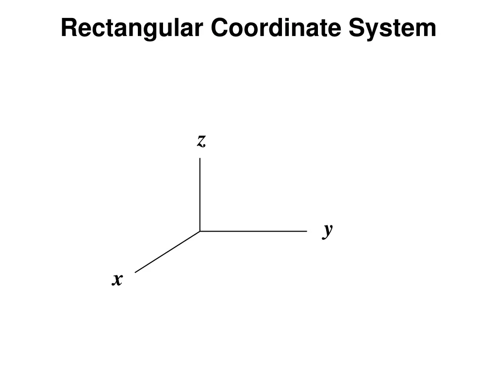 rectangular coordinate system