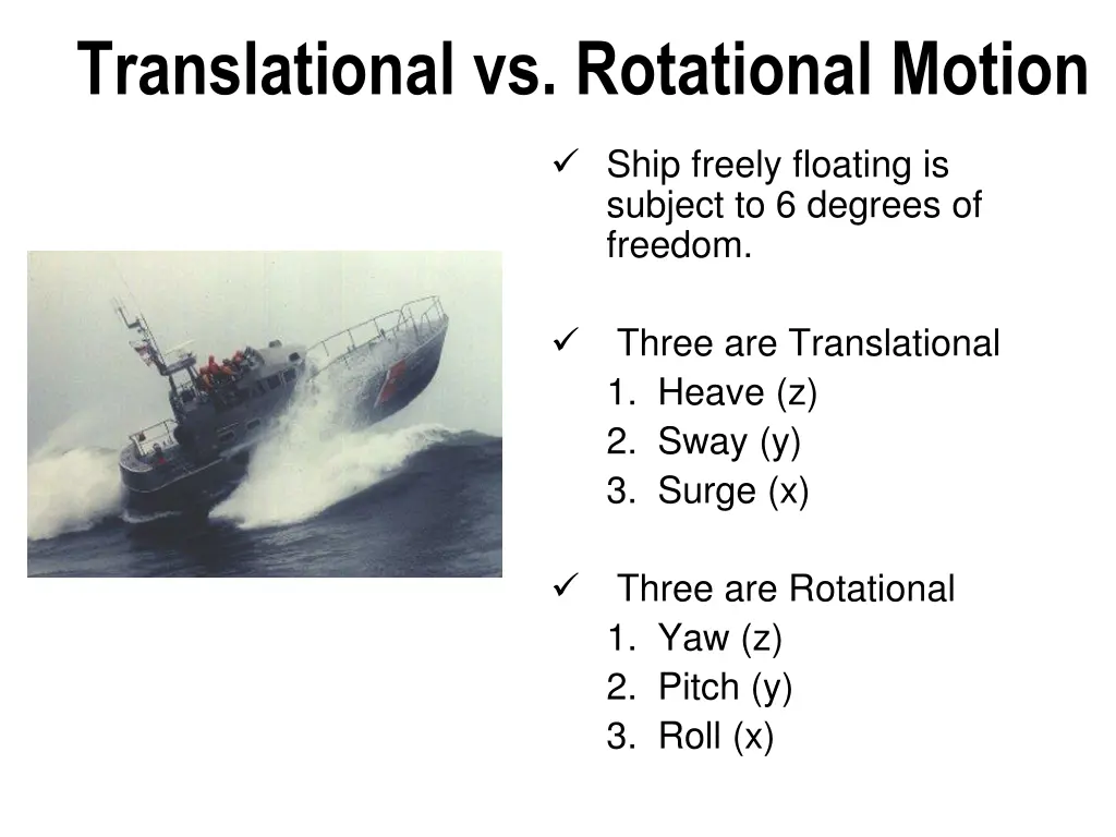 translational vs rotational motion