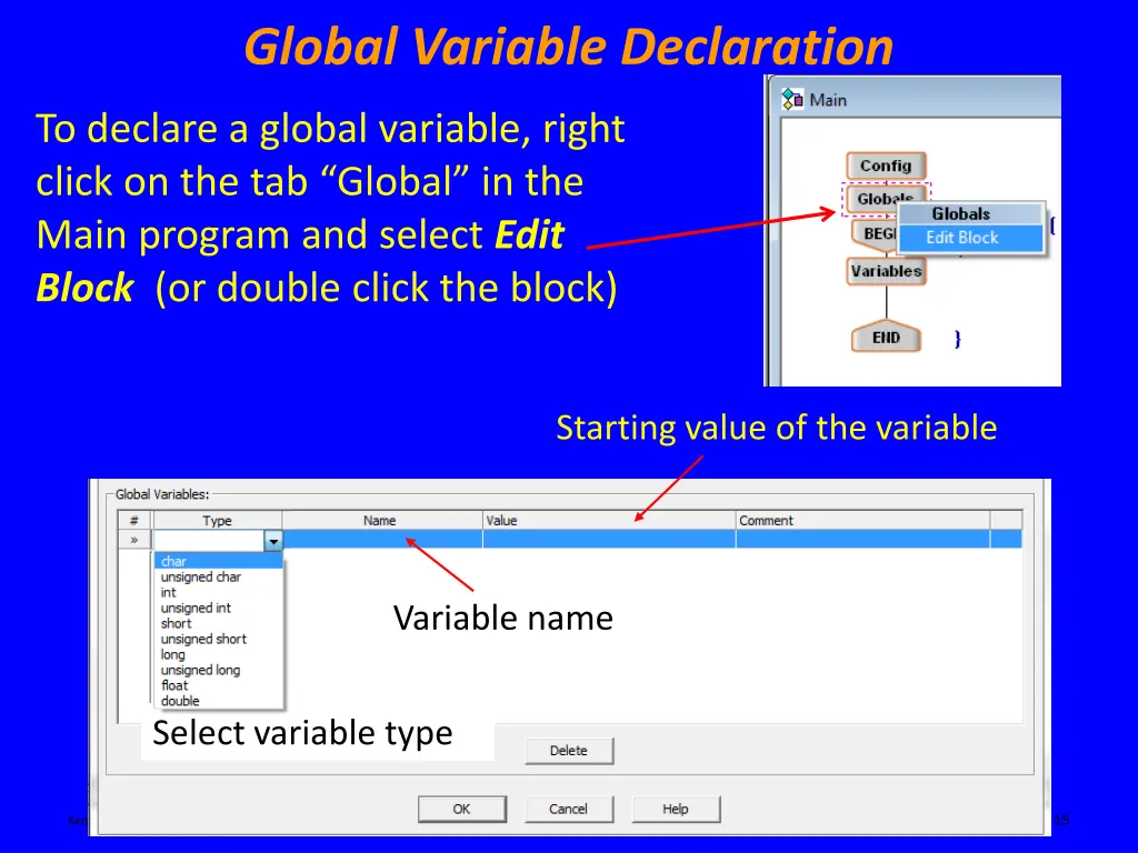 global variable declaration