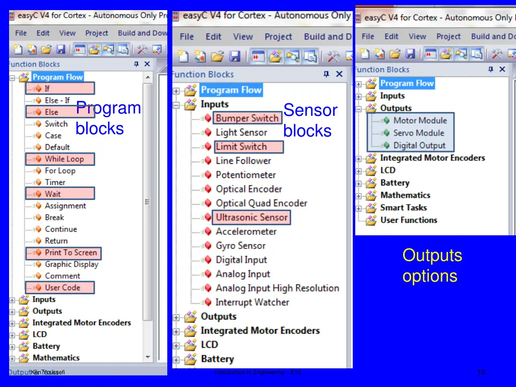 program blocks