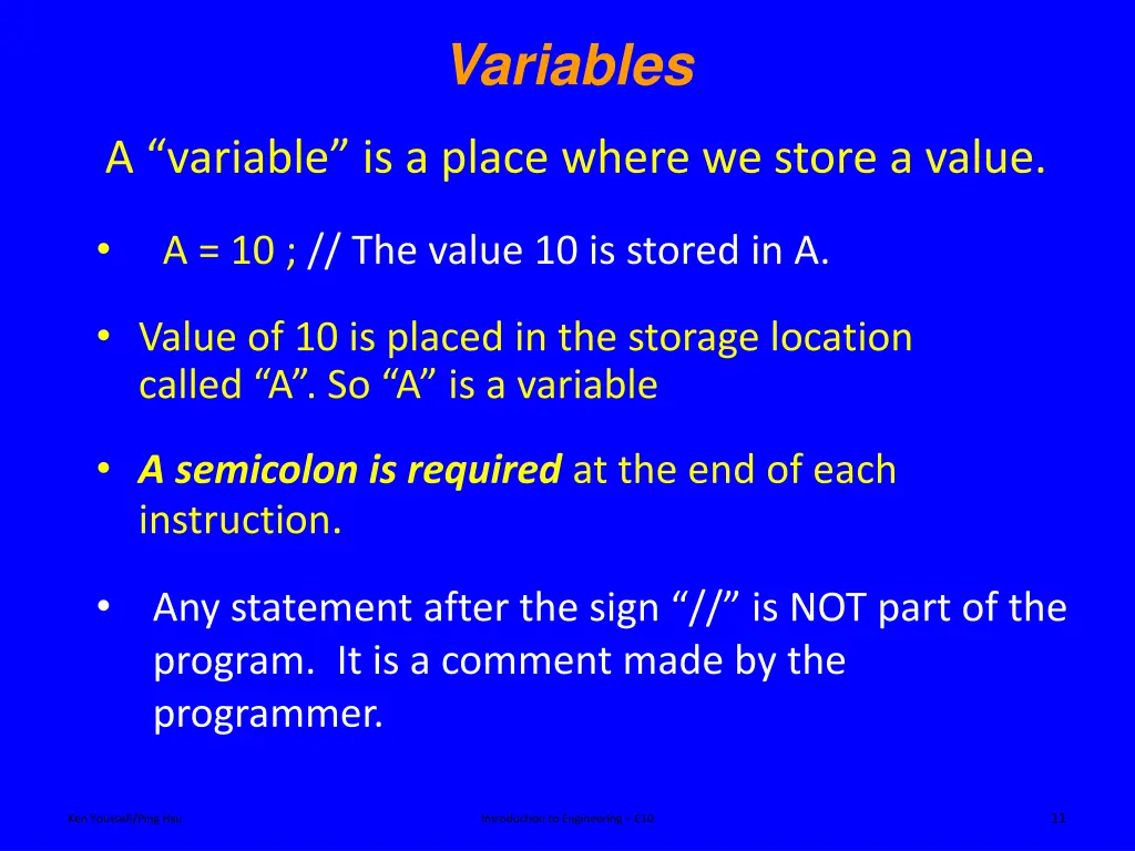 variables