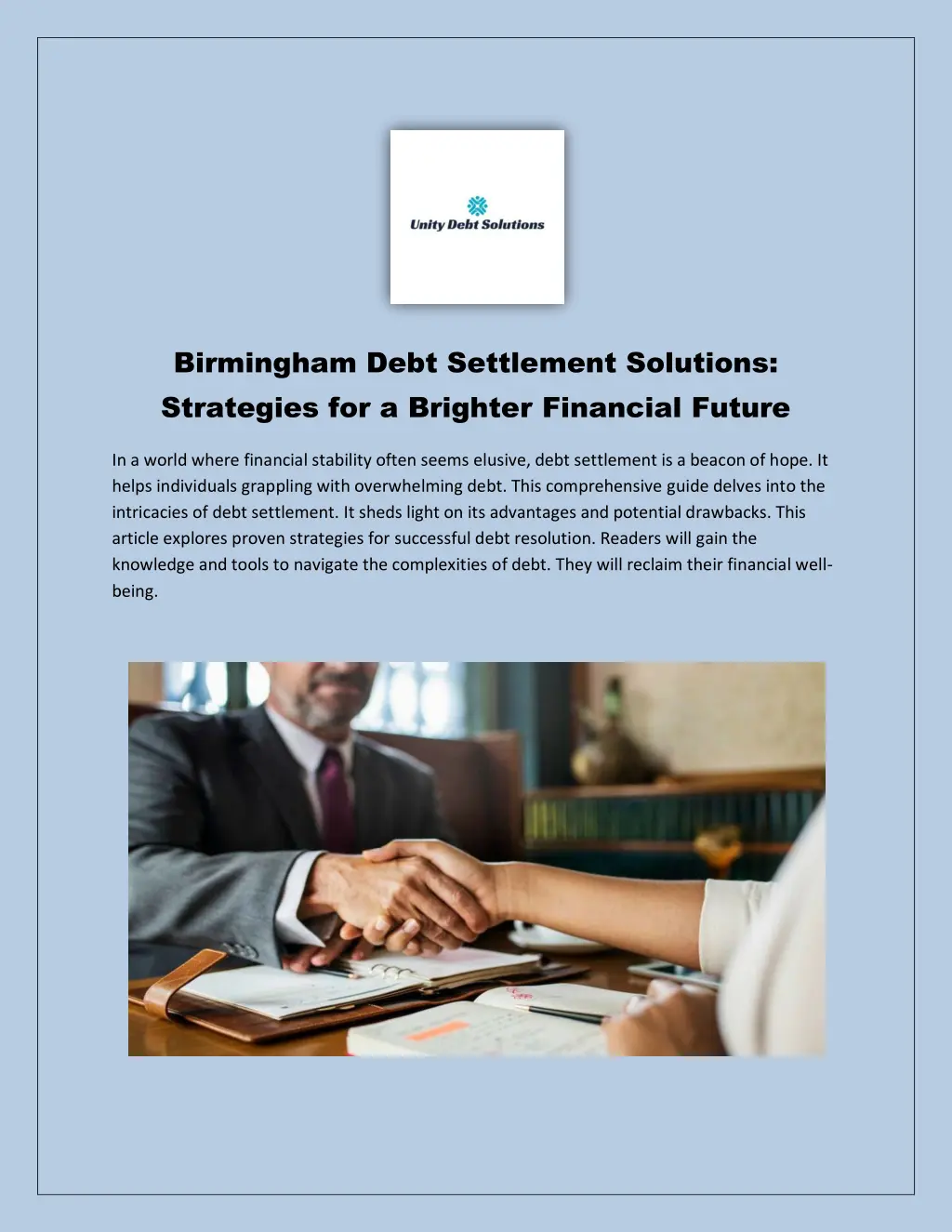 birmingham debt settlement solutions strategies