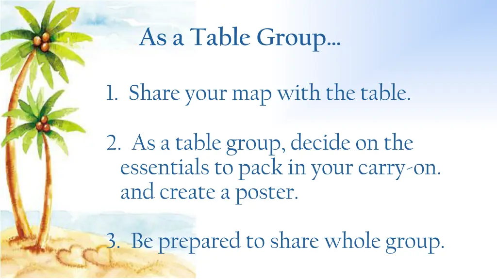 as a table group