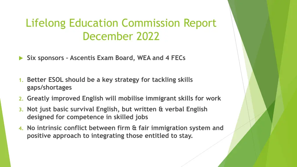 lifelong education commission report december 2022