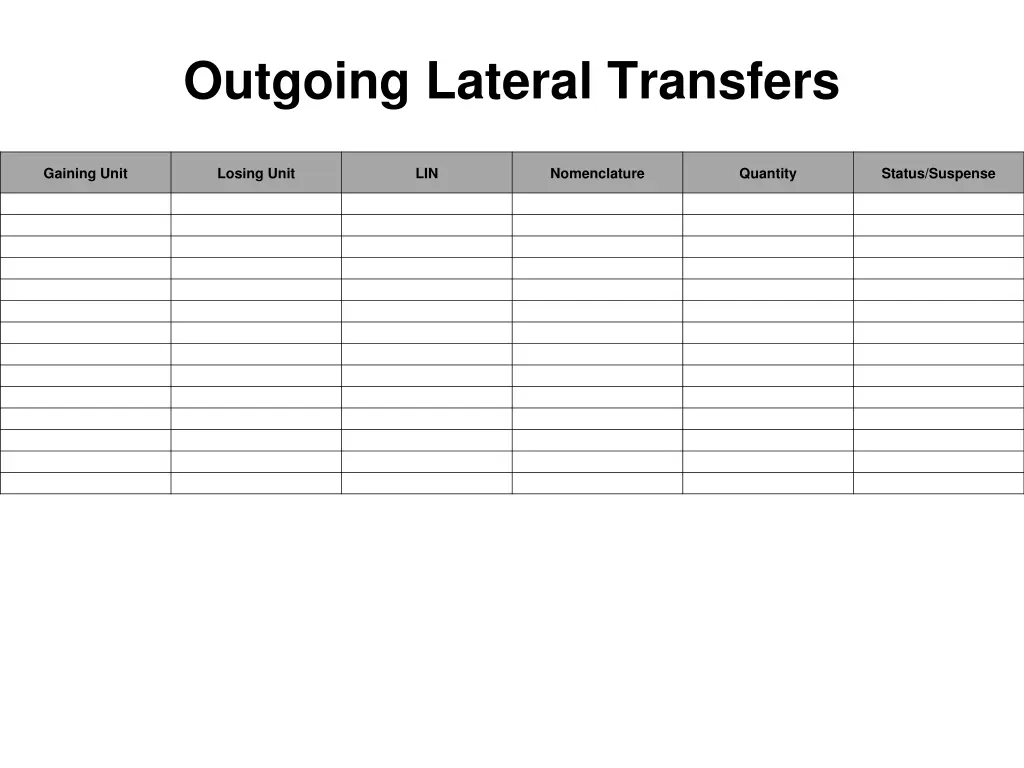 outgoing lateral transfers