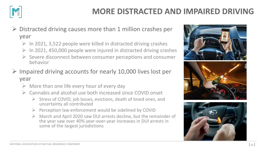 more distracted and impaired driving