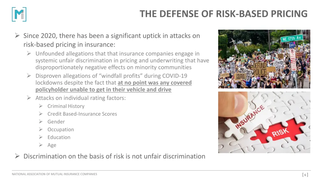 the defense of risk based pricing