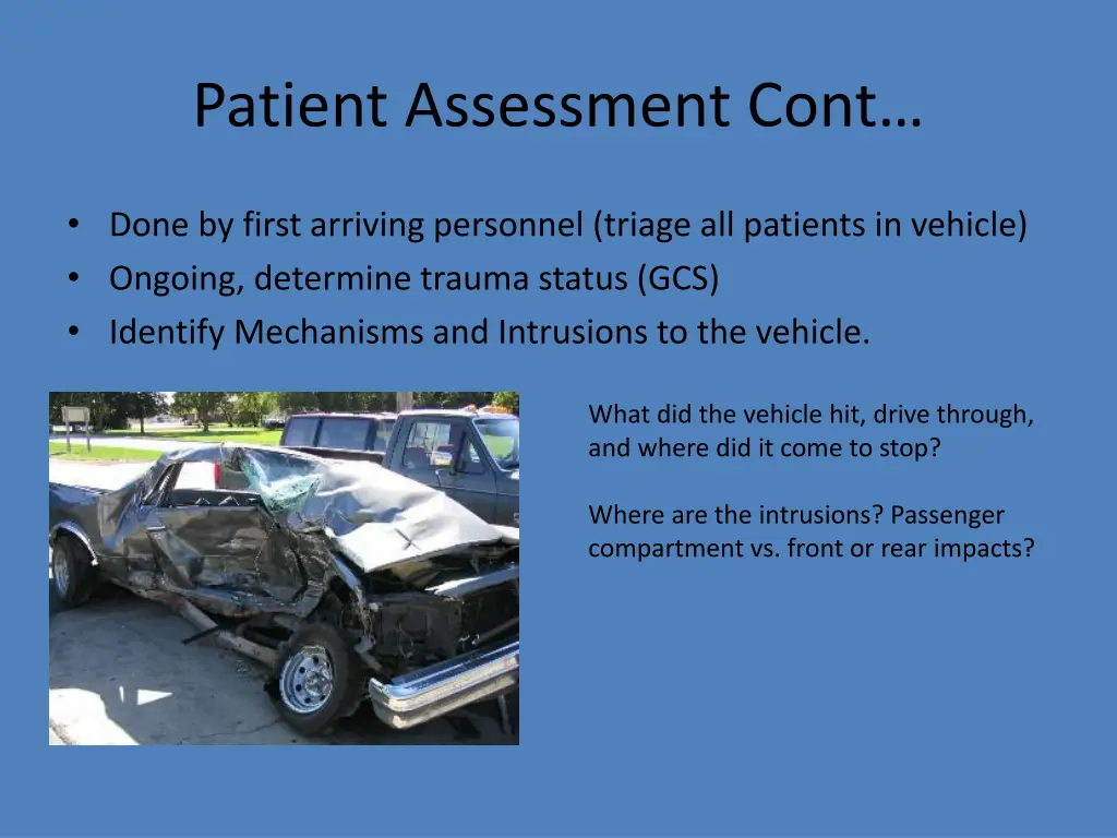 patient assessment cont