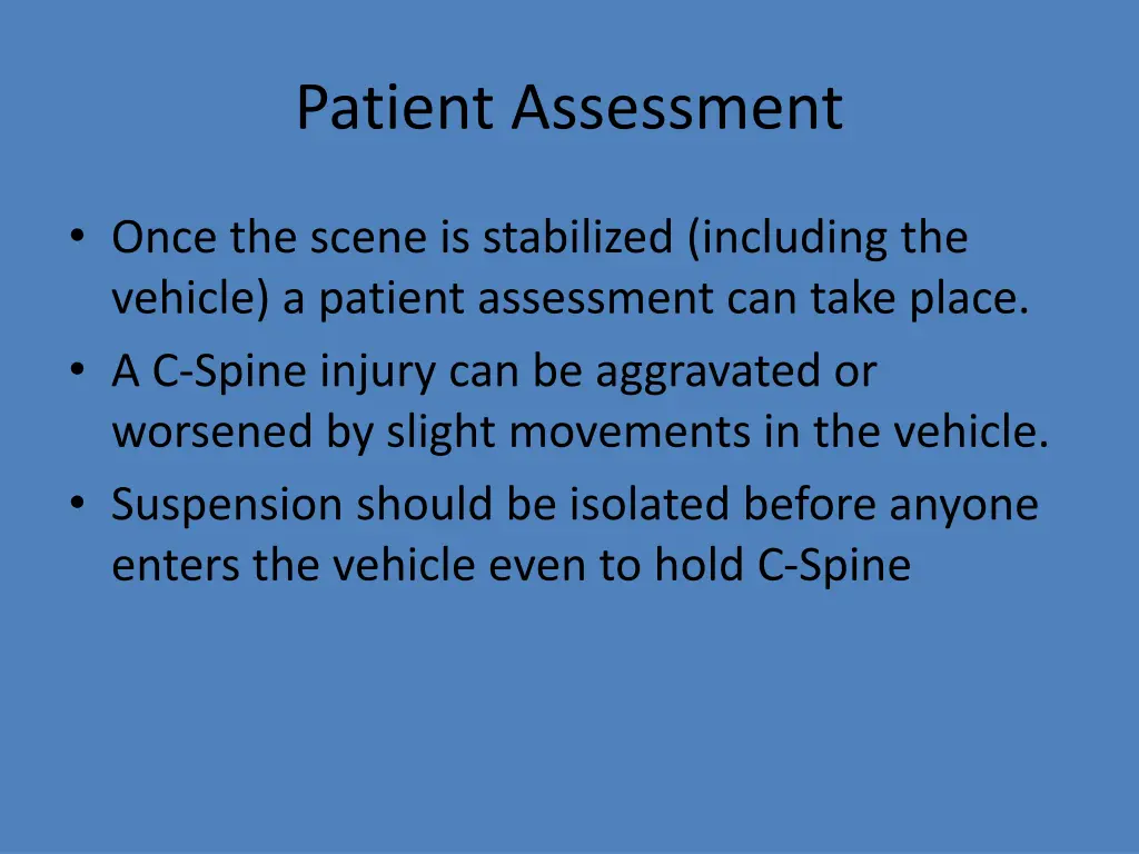 patient assessment