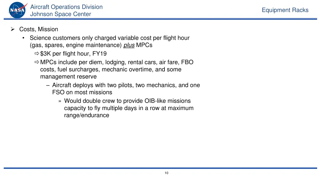 aircraft operations division johnson space center 9