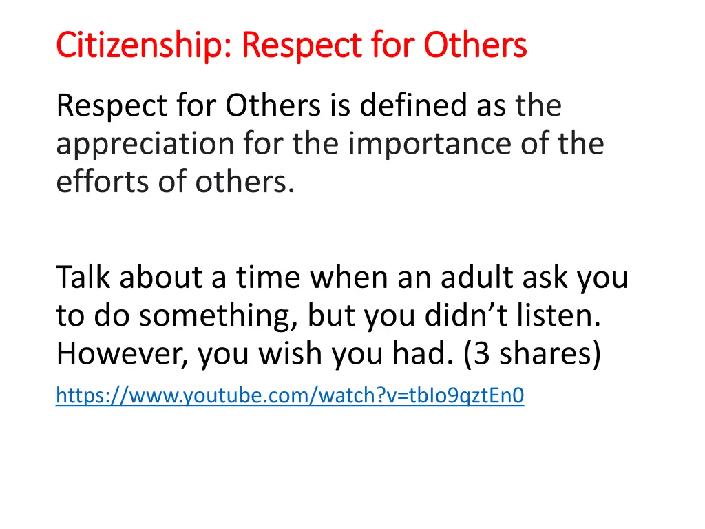 citizenship respect for others citizenship