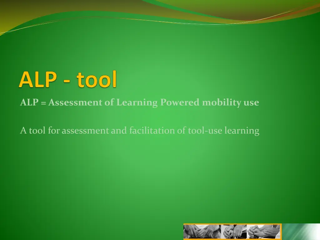 alp assessment of learning powered mobility use