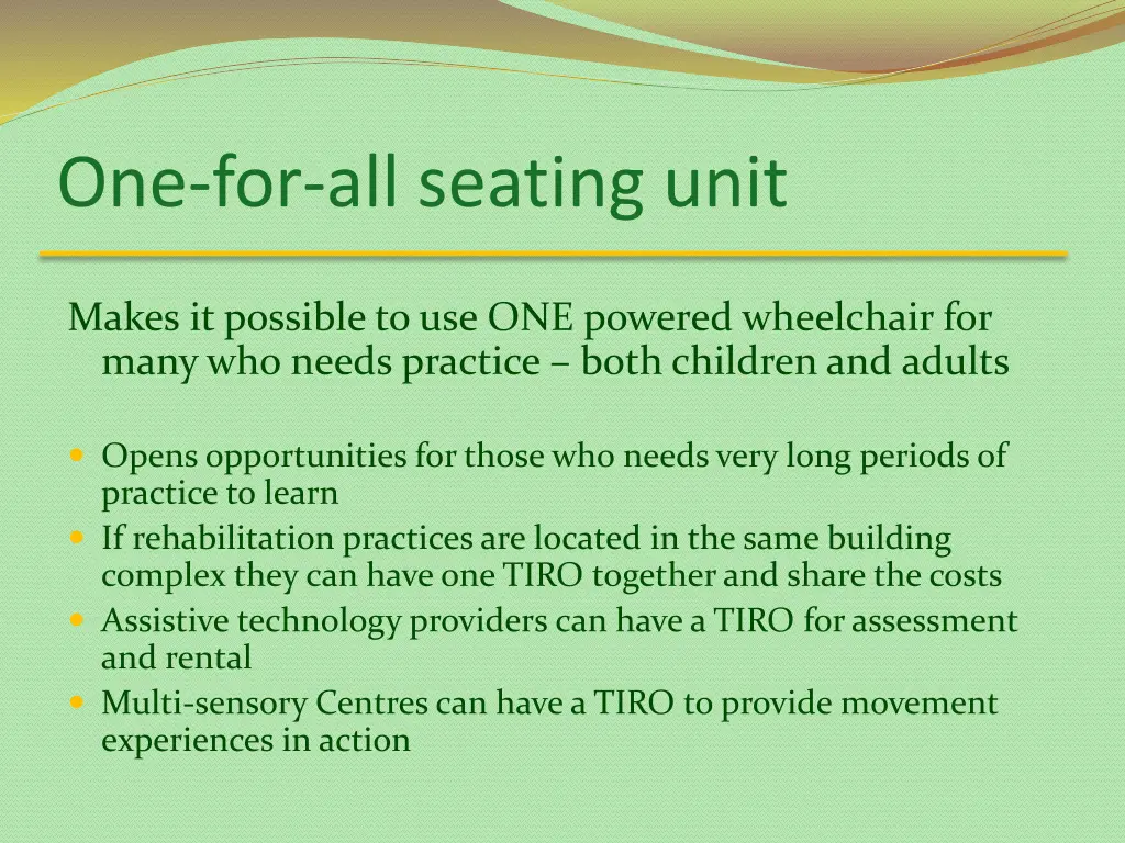 one for all seating unit