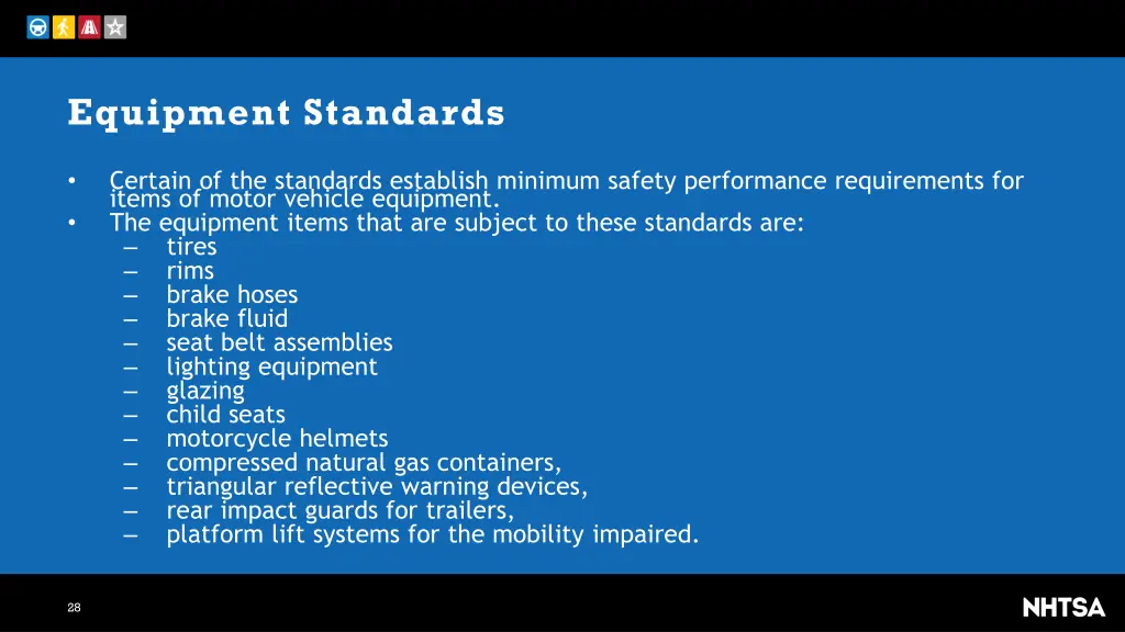 equipment standards