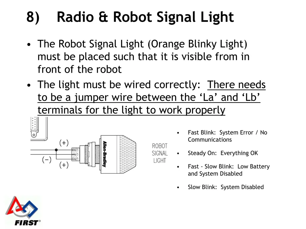 8 radio robot signal light