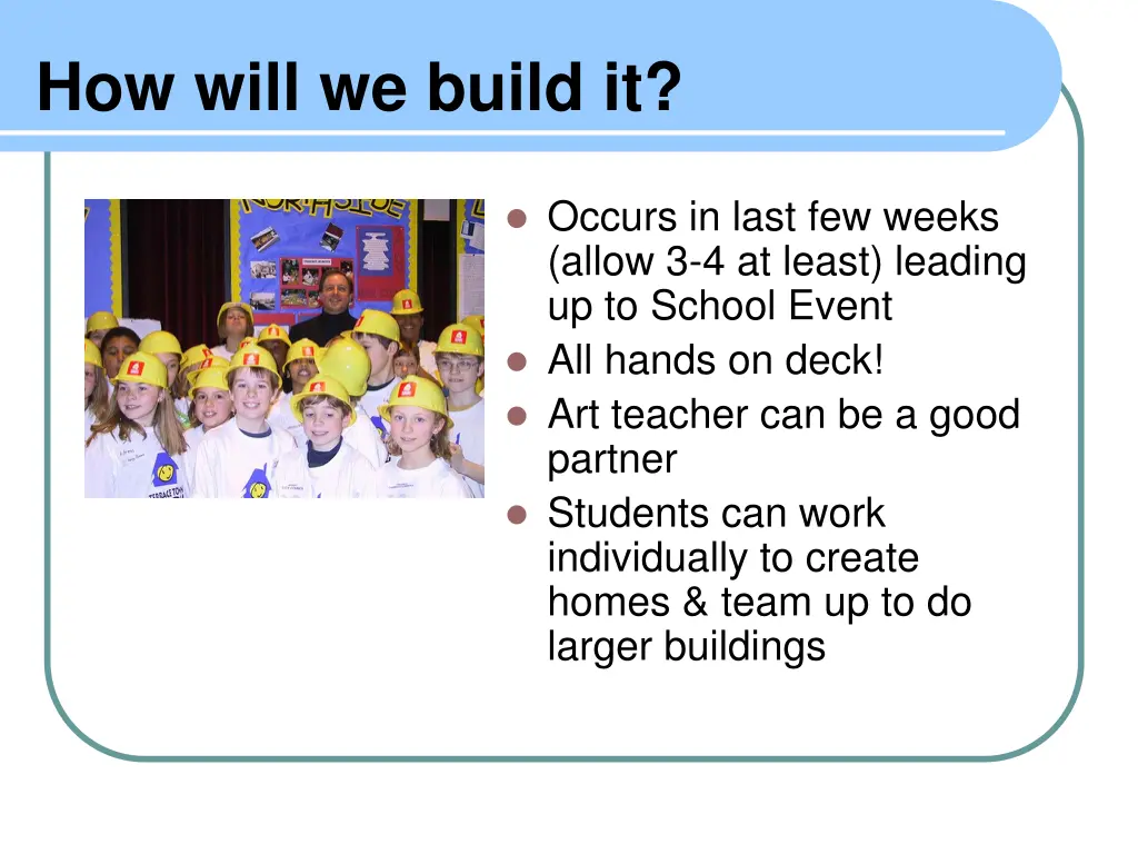 how will we build it 1