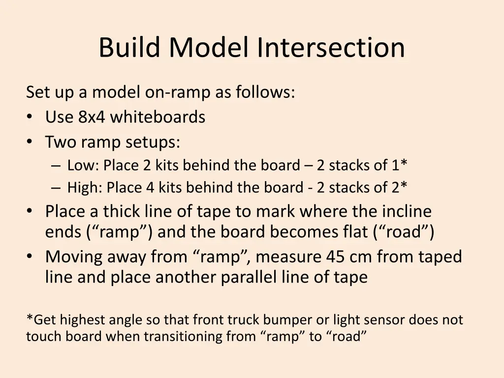 build model intersection 1