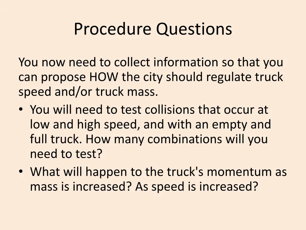 procedure questions 1