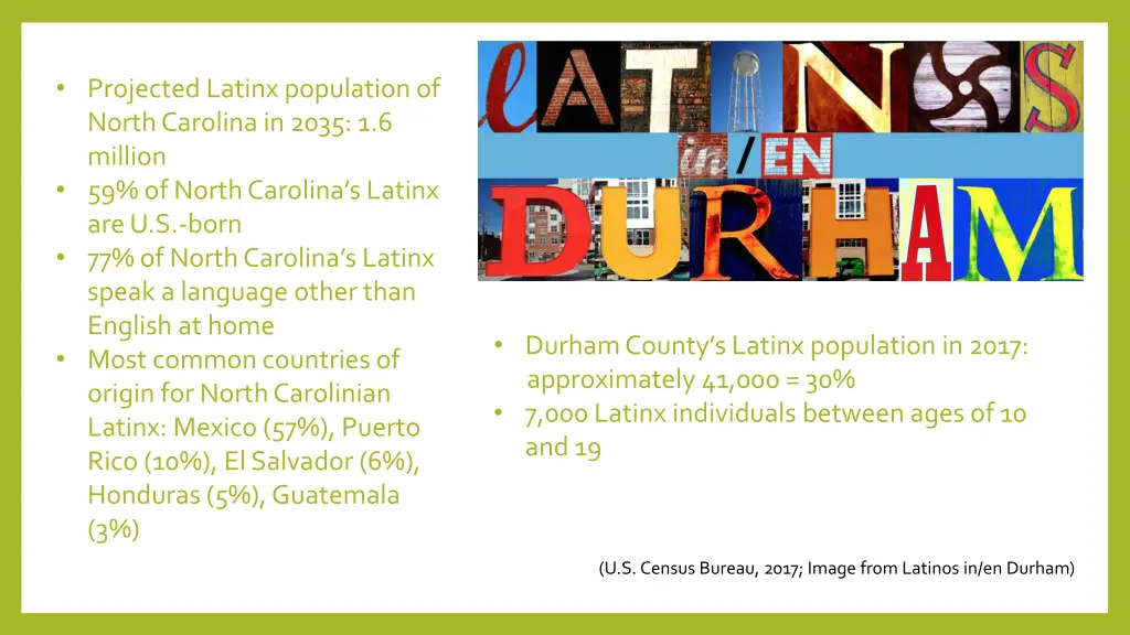 projected latinx population of north carolina