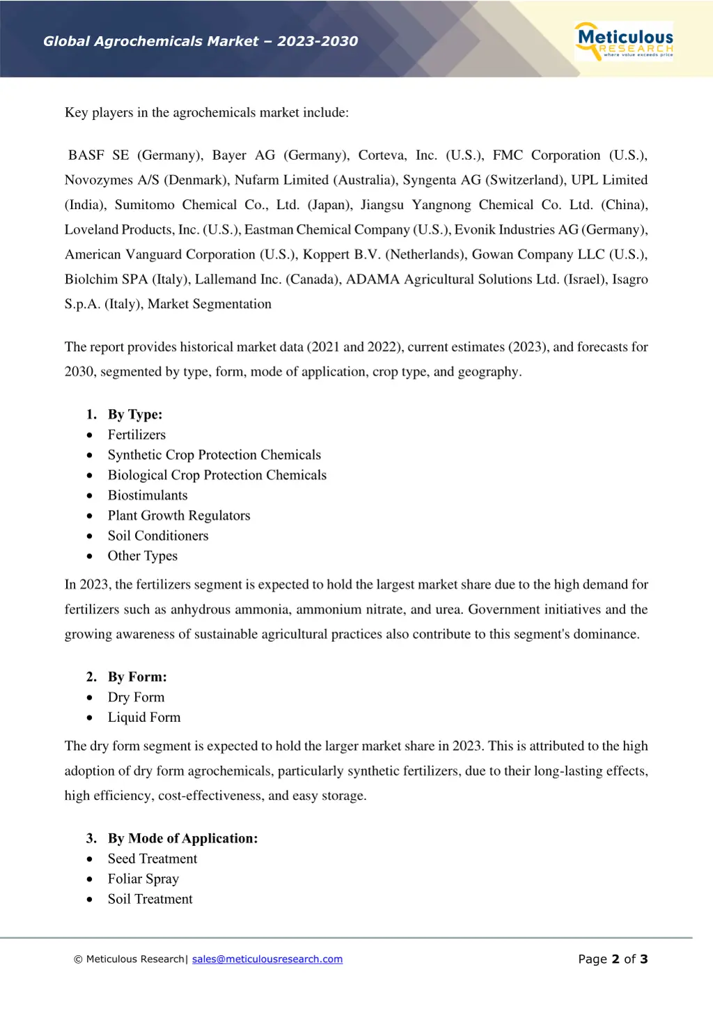 global agrochemicals market 2023 2030 1