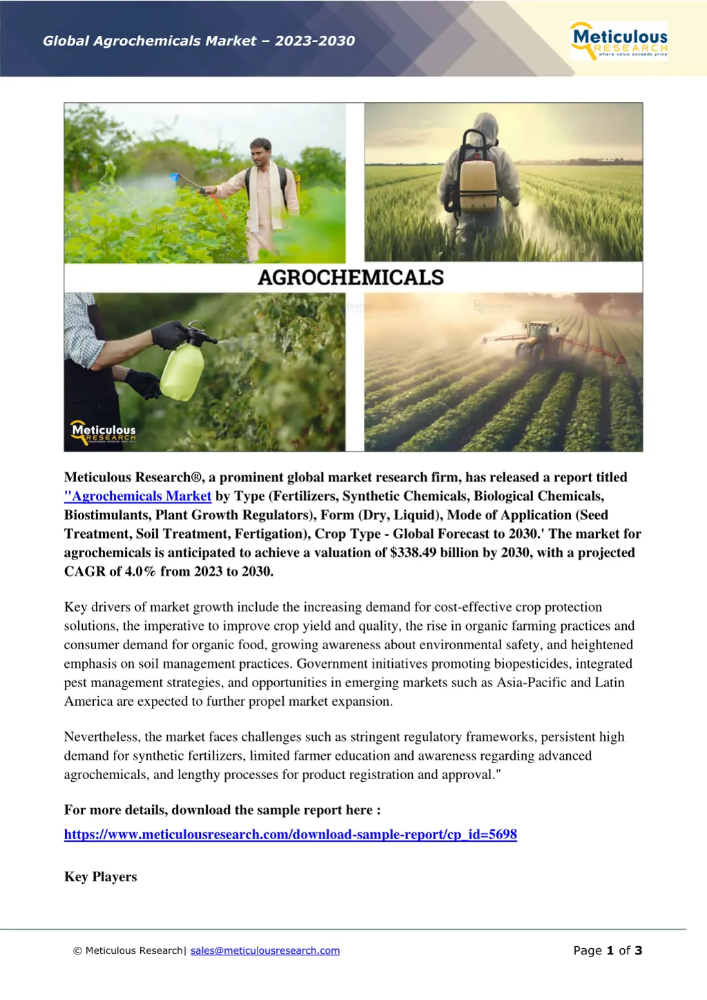 global agrochemicals market 2023 2030