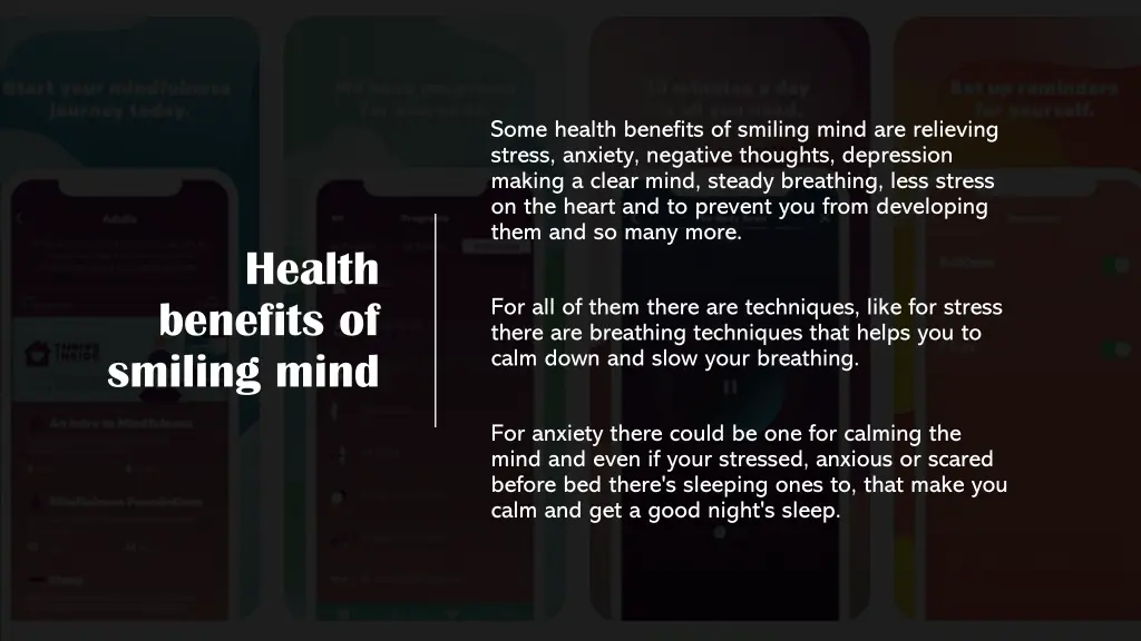 some health benefits of smiling mind