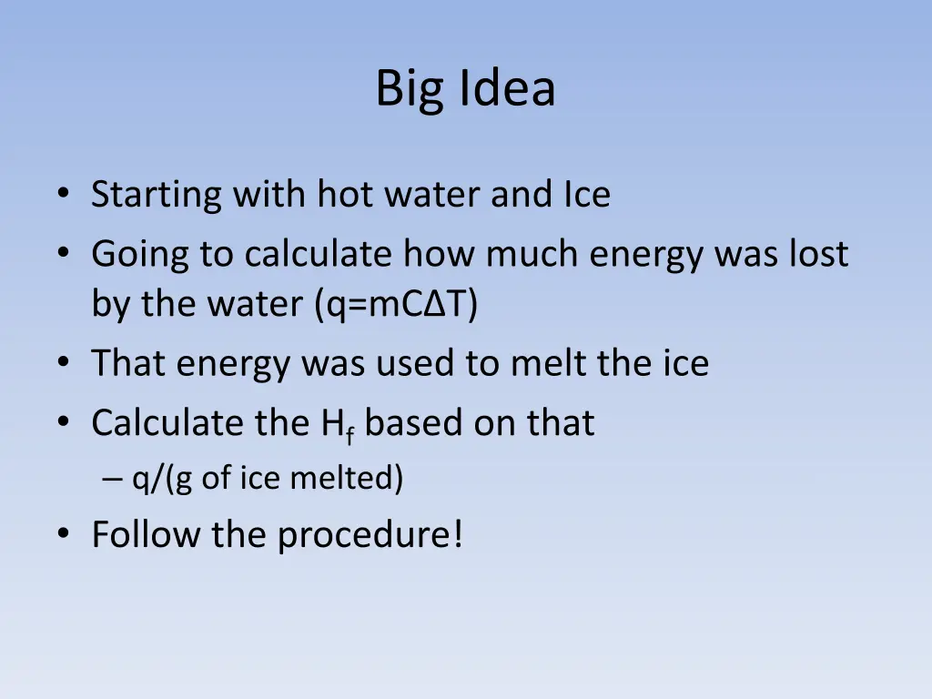 big idea