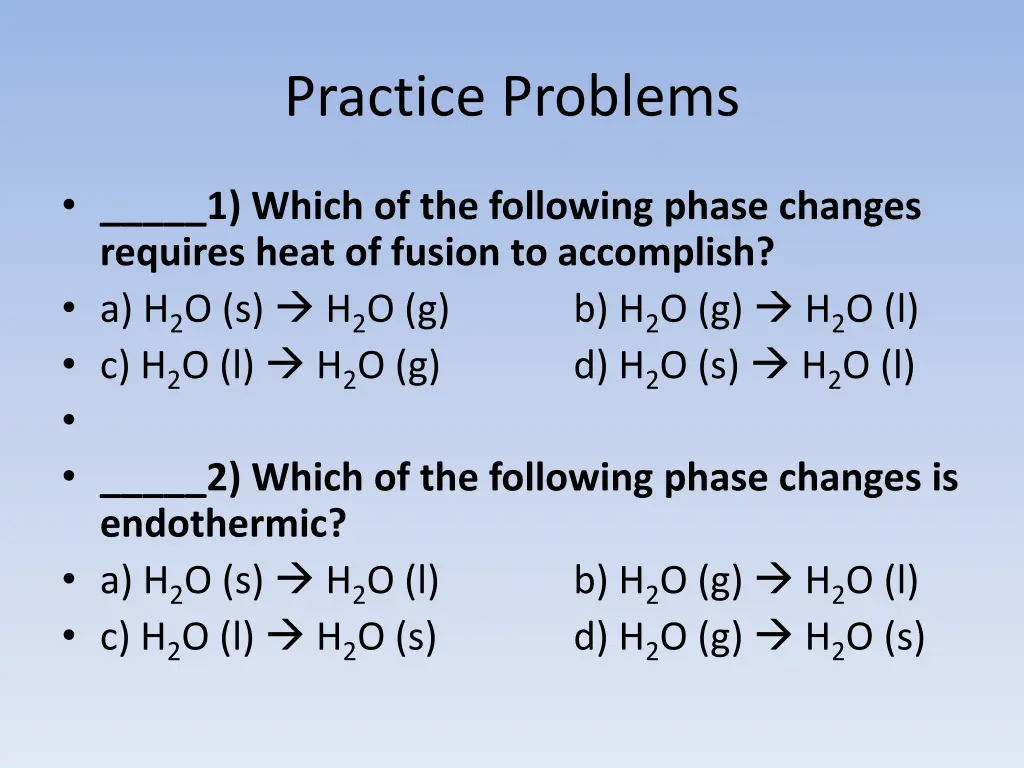 practice problems