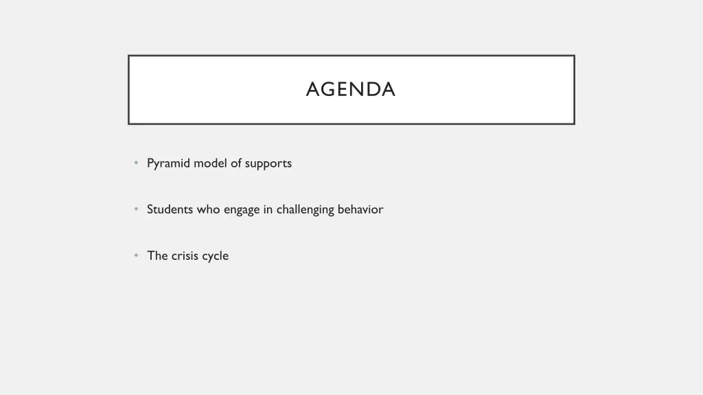 agenda