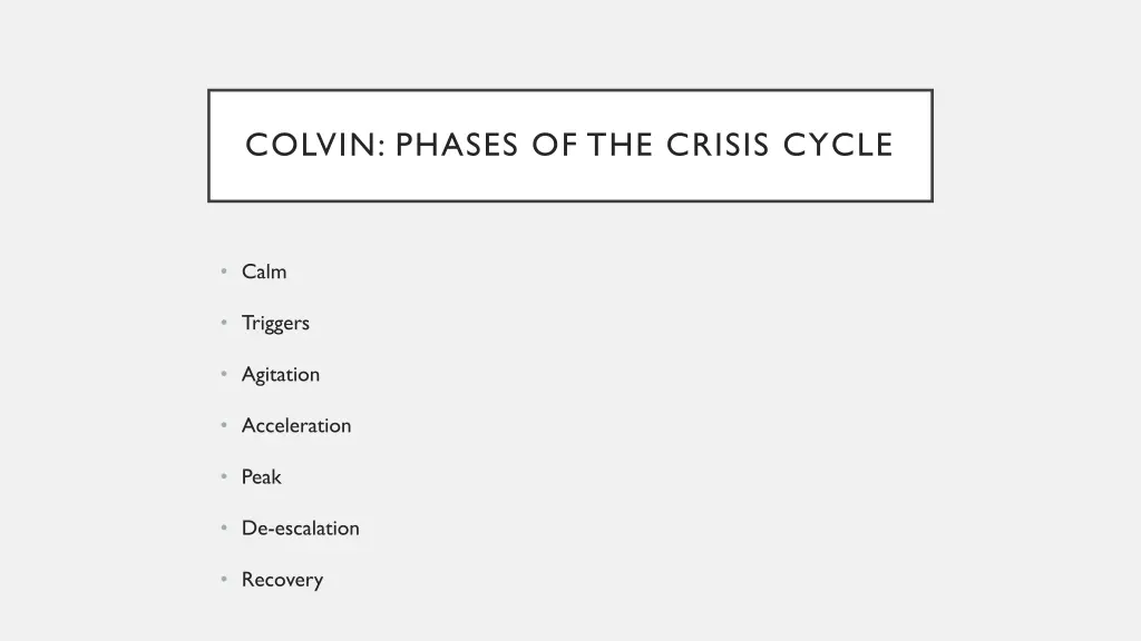 colvin phases of the crisis cycle