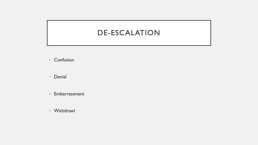 de escalation