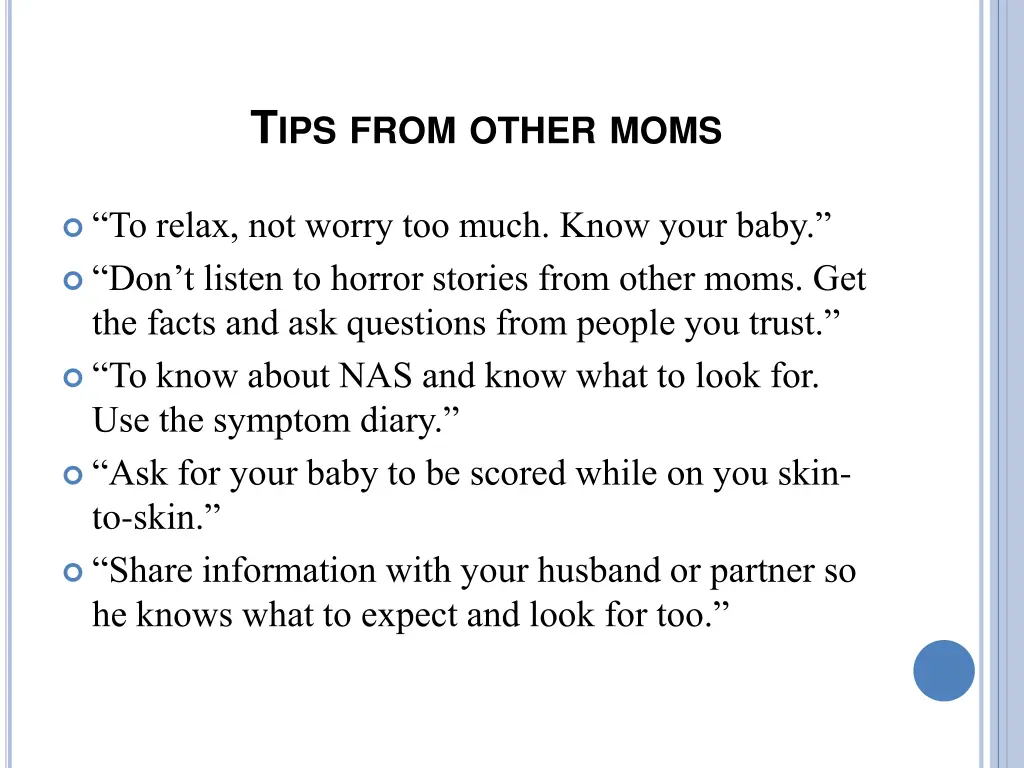 t ips from other moms