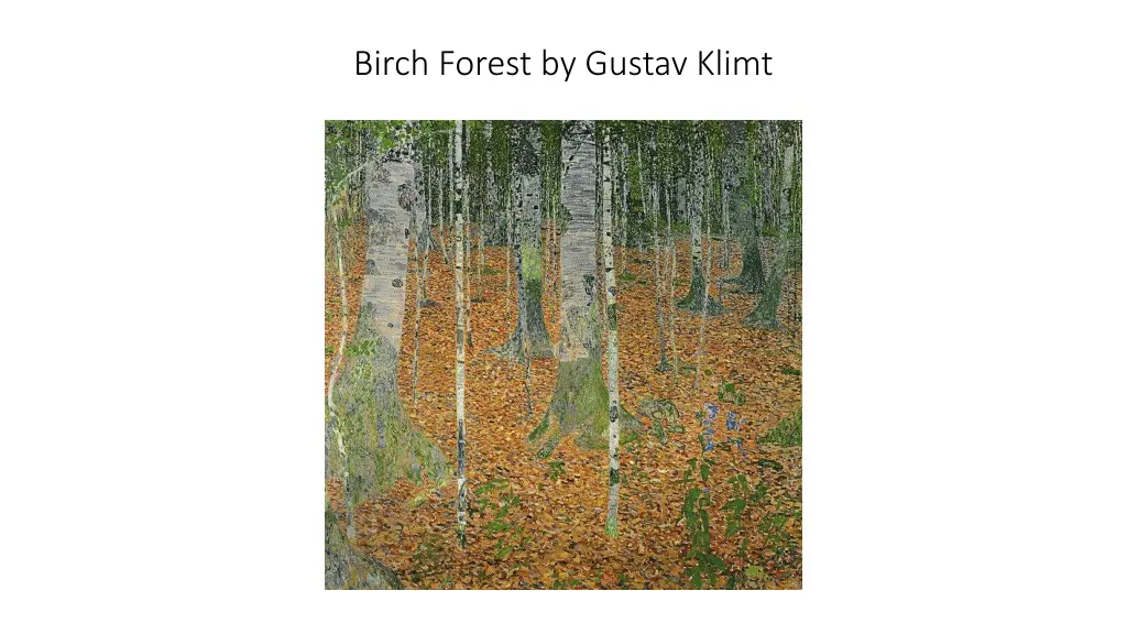 birch forest by gustav klimt