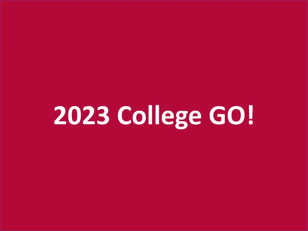 2023 college go