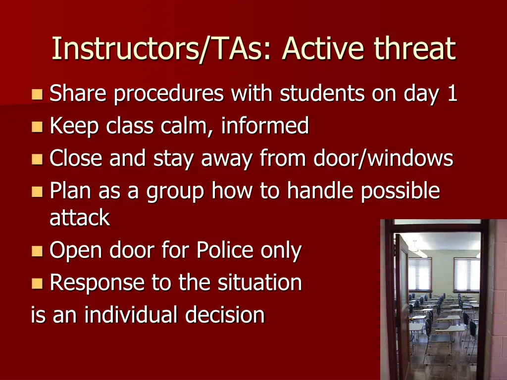 instructors tas active threat