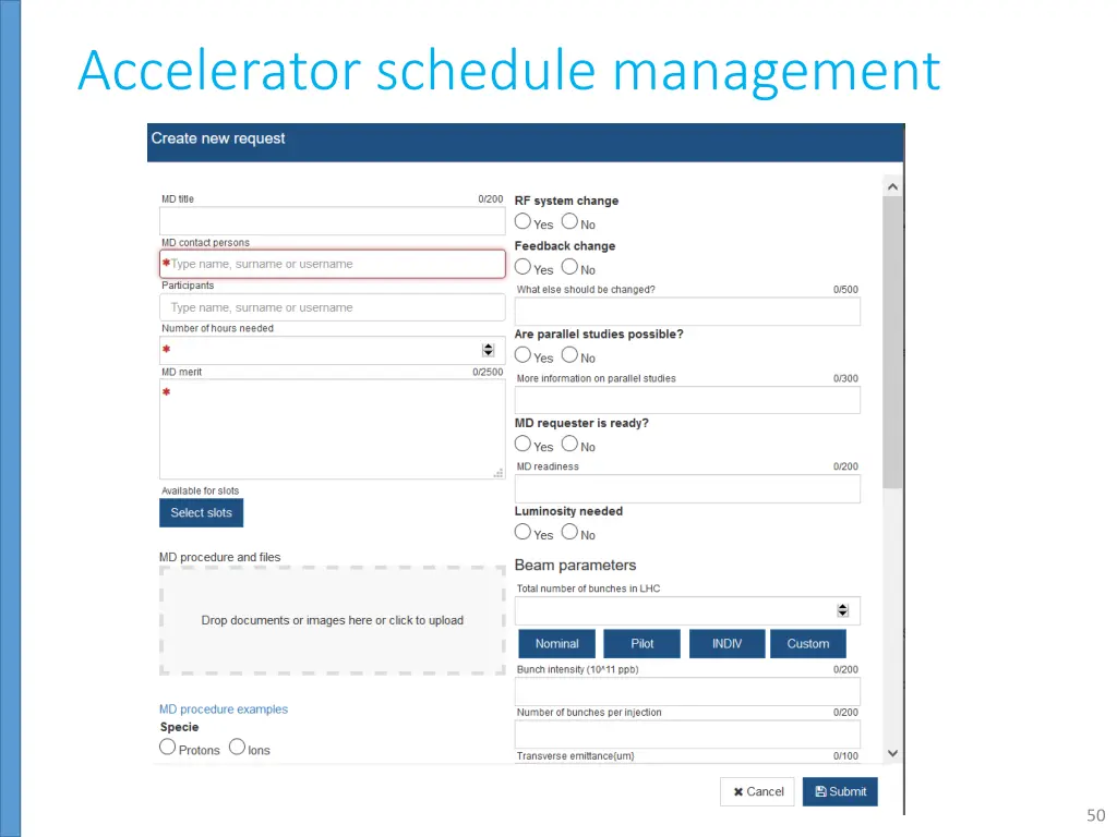 accelerator schedule management