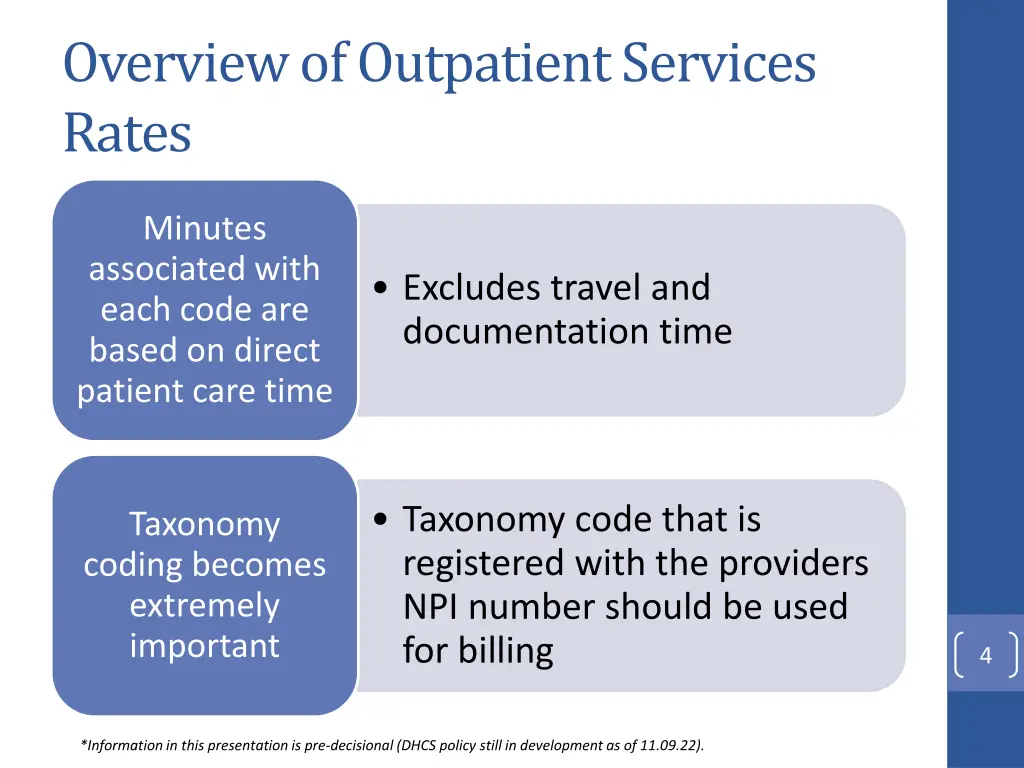 overview of outpatient services rates 1