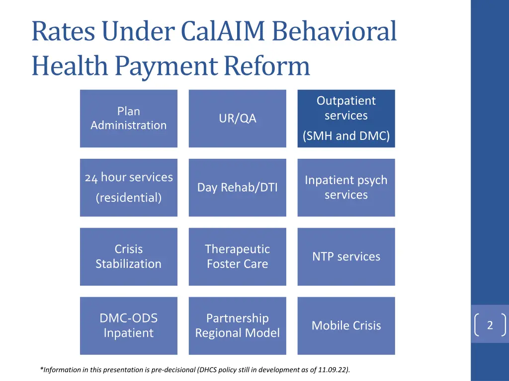 rates under calaim behavioral health payment