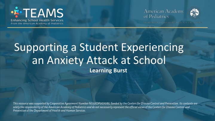 supporting a student experiencing an anxiety