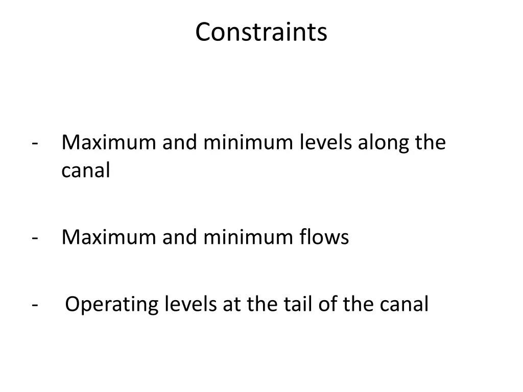 constraints