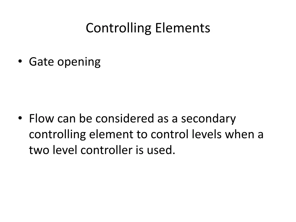 controlling elements