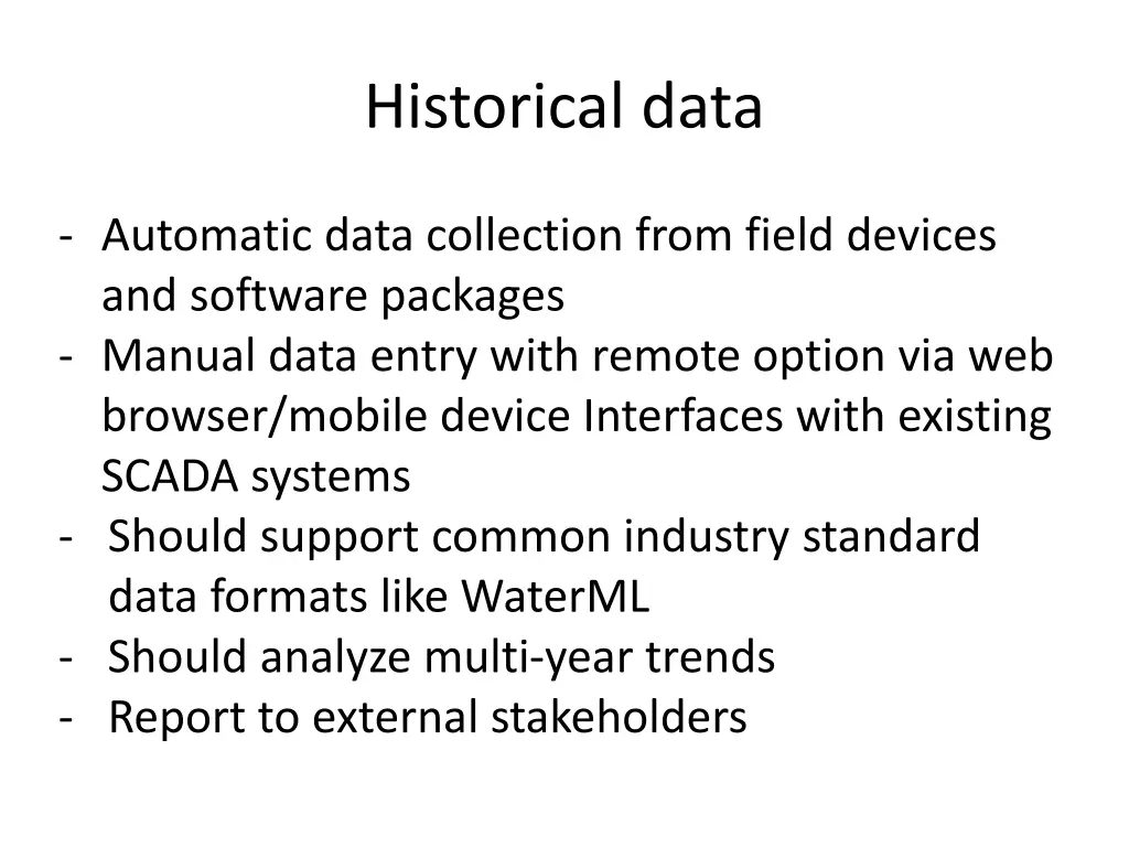 historical data