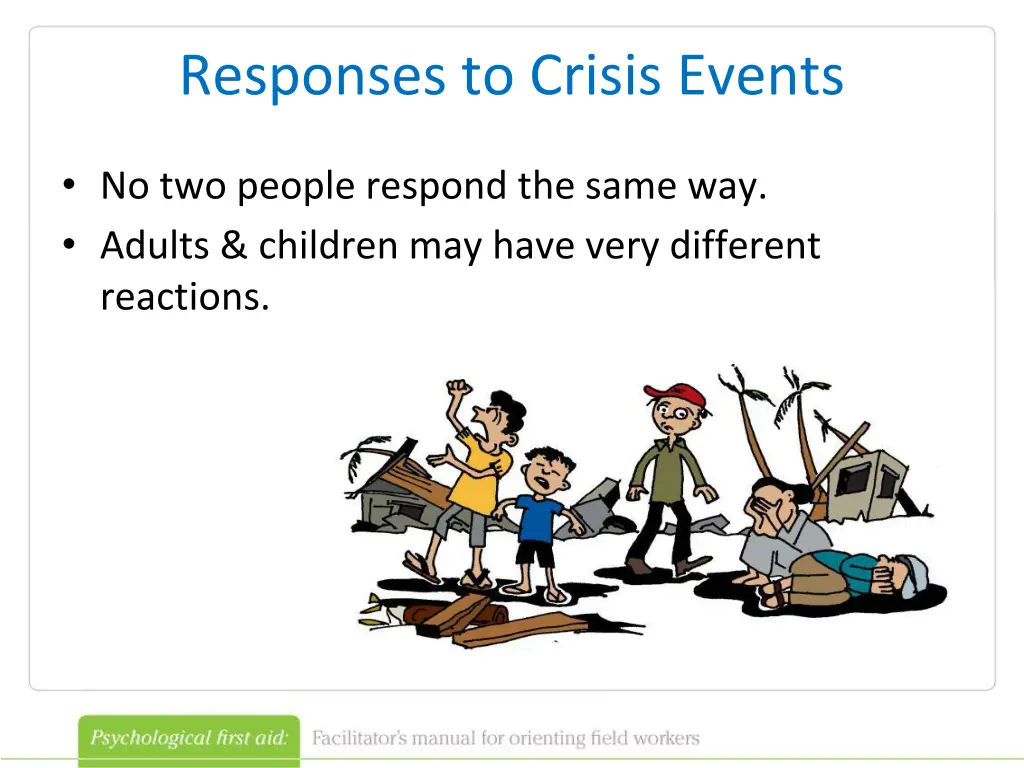 responses to crisis events