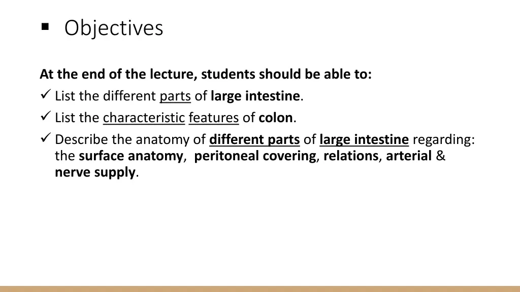 objectives