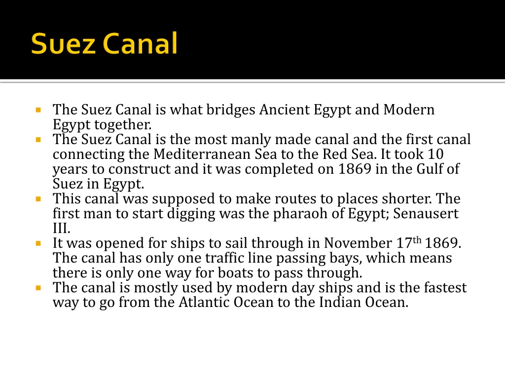 the suez canal is what bridges ancient egypt