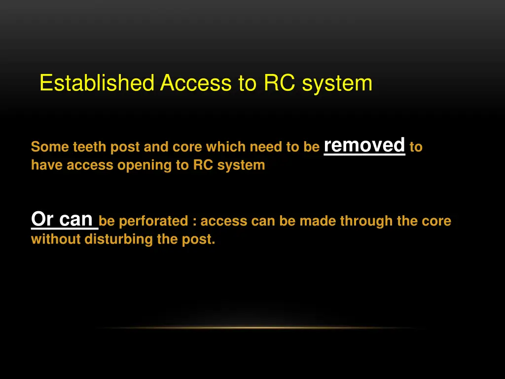 established access to rc system